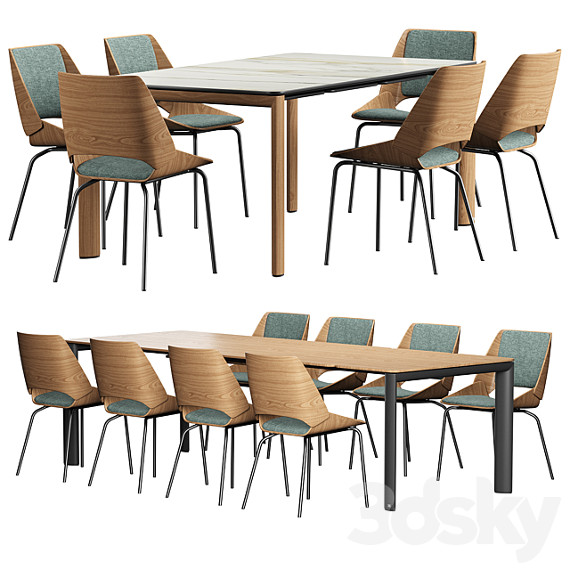 Table ROLF BENZ 957 Chair ROLF BENZ 650 3DSMax File - thumbnail 2