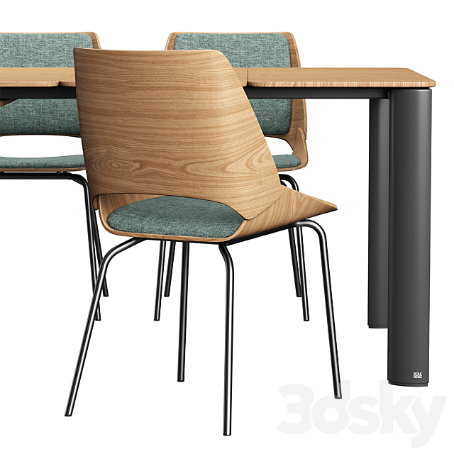 Table ROLF BENZ 957 Chair ROLF BENZ 650 3DSMax File - thumbnail 3