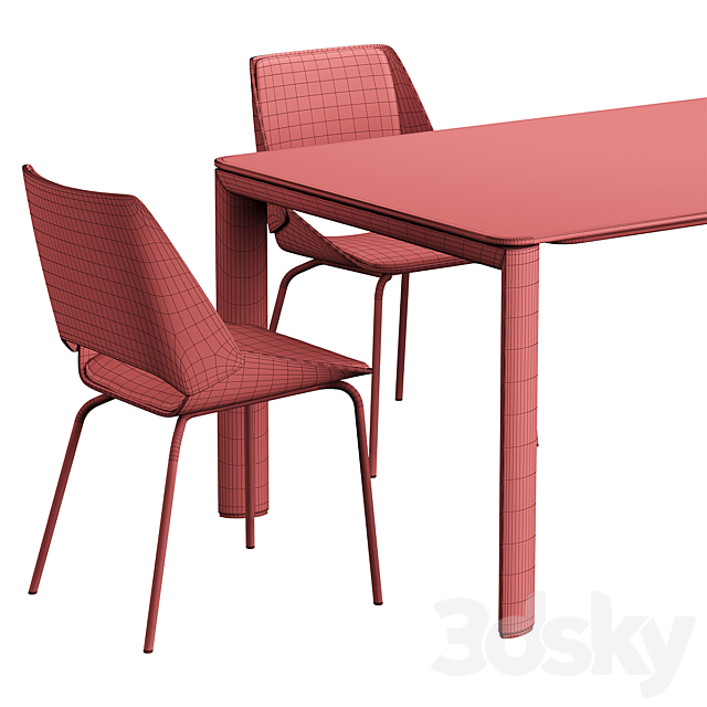 Table ROLF BENZ 957 Chair ROLF BENZ 650 3DSMax File - thumbnail 6