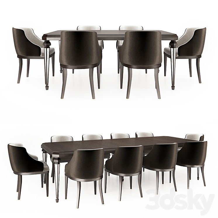 Table set 3DS Max - thumbnail 1