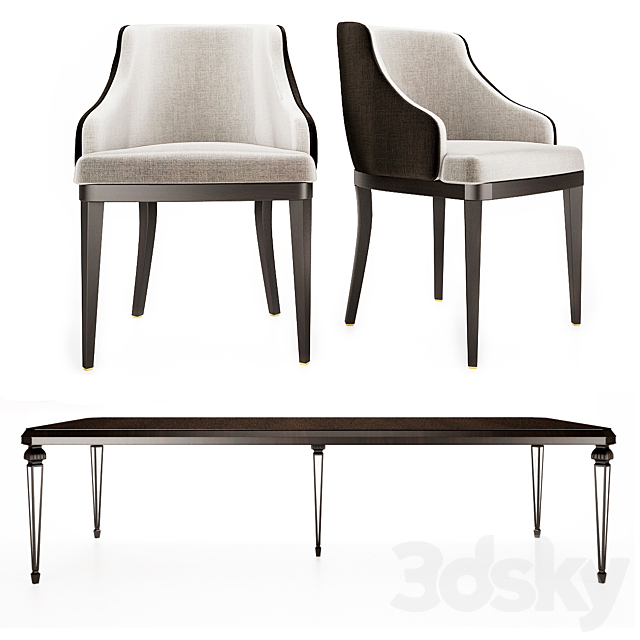 Table set 3DSMax File - thumbnail 2