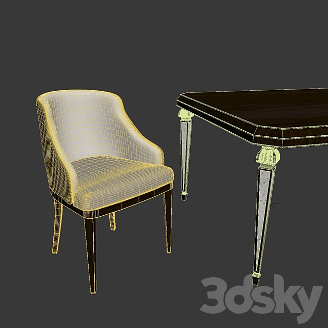 Table set 3DSMax File - thumbnail 3