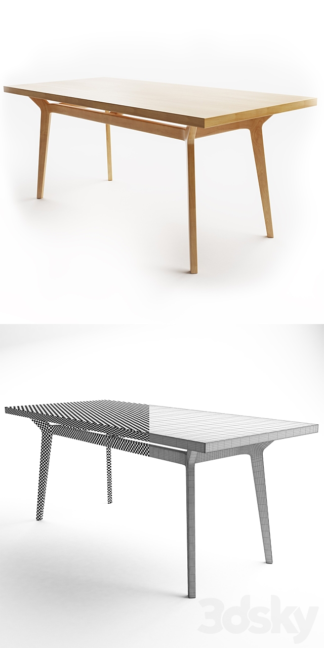 Table set. Boras table. Marble chair 3DSMax File - thumbnail 3