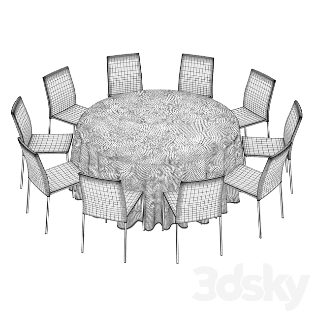 Table set lignet roset 3DSMax File - thumbnail 2