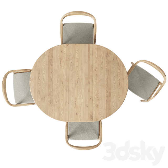 Table Stockholm Chair Sapporo 3DS Max Model - thumbnail 3