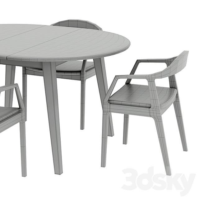 Table Stockholm Chair Sapporo 3DS Max Model - thumbnail 5