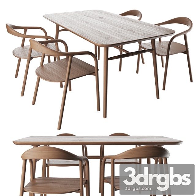 Table typhoon with chairs bio - thumbnail 1