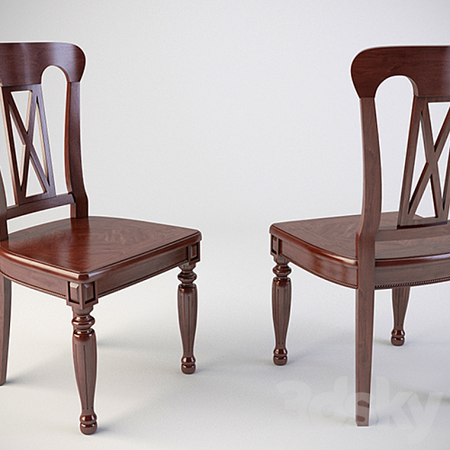 table with chairs 3DS Max Model - thumbnail 2