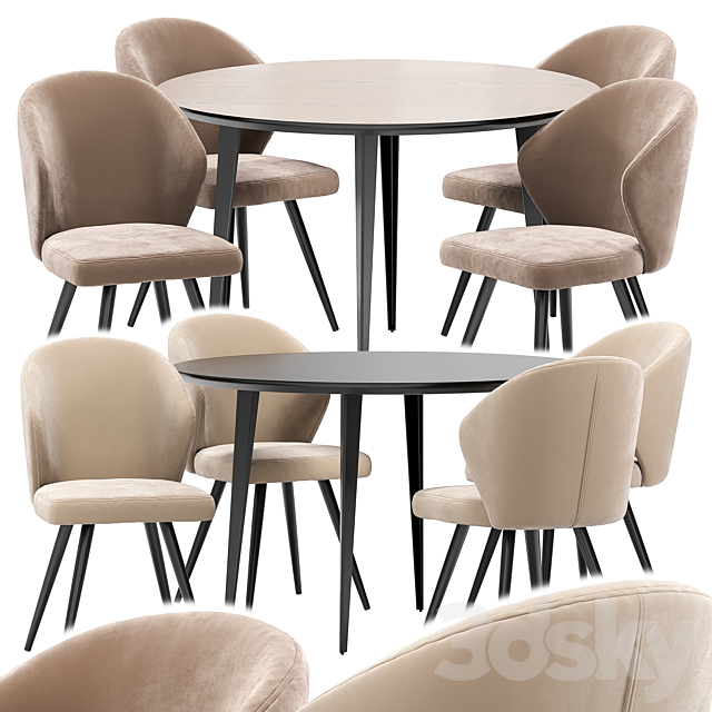 Tango dining chair and Watford table 3DSMax File - thumbnail 1