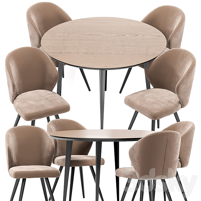 Tango dining chair and Watford table 3DSMax File - thumbnail 2