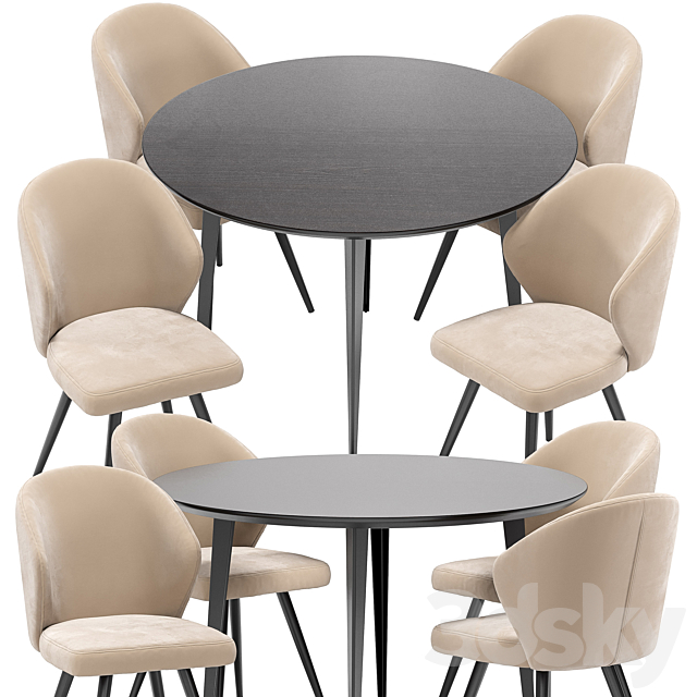 Tango dining chair and Watford table 3DSMax File - thumbnail 3