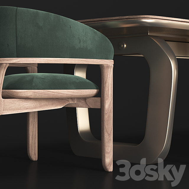 Tecni Nova (1290 Armchair & 4221 Mesa Comedor) 3DSMax File - thumbnail 4