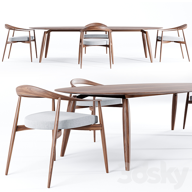 Tekton Table Set Natevo 3DSMax File - thumbnail 2