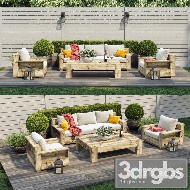 Terrace Patio Outdoor Space 3dsmax Download - thumbnail 1