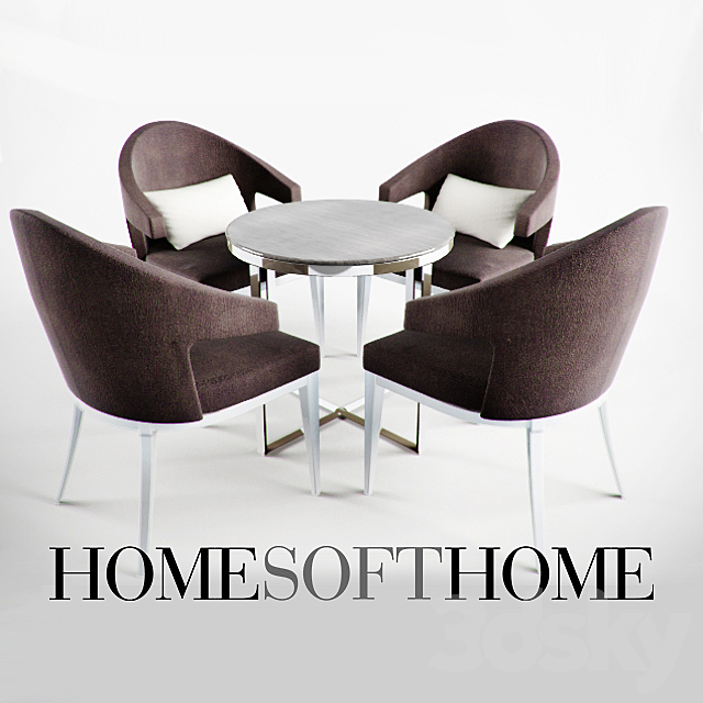 The chair and table Home Soft Home 3ds Max - thumbnail 1