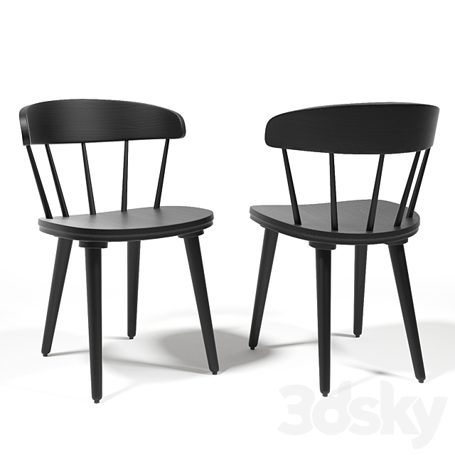 Thonet and ikea chairs set 3DS Max Model - thumbnail 2