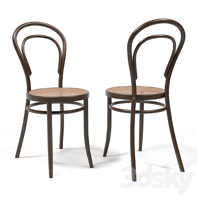 Thonet and ikea chairs set 3DS Max Model - thumbnail 3