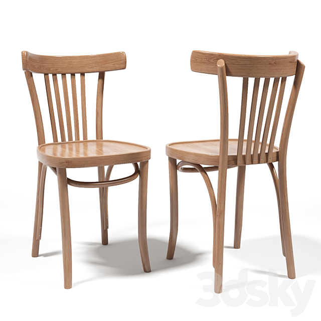 Thonet and ikea chairs set 3DS Max Model - thumbnail 4