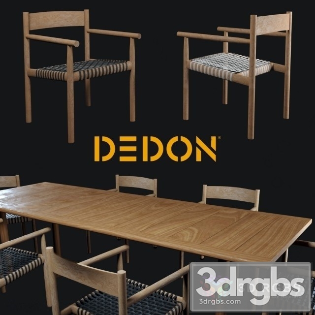 Tibbo Dedon Table and Chair 3dsmax Download - thumbnail 1