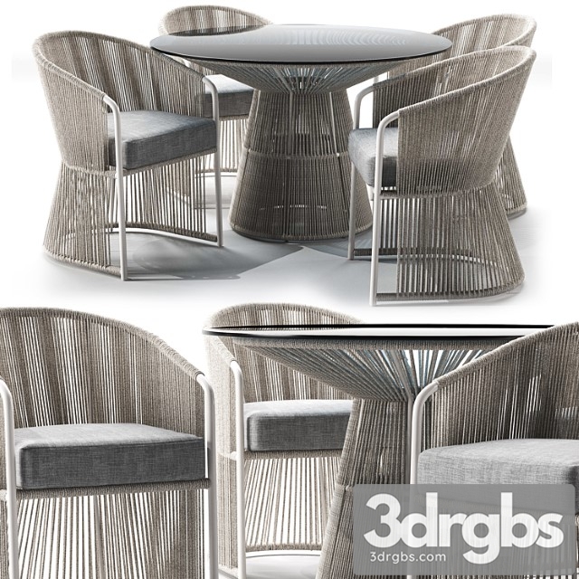 Tibidabo table and tibidabo dining armchair - thumbnail 1