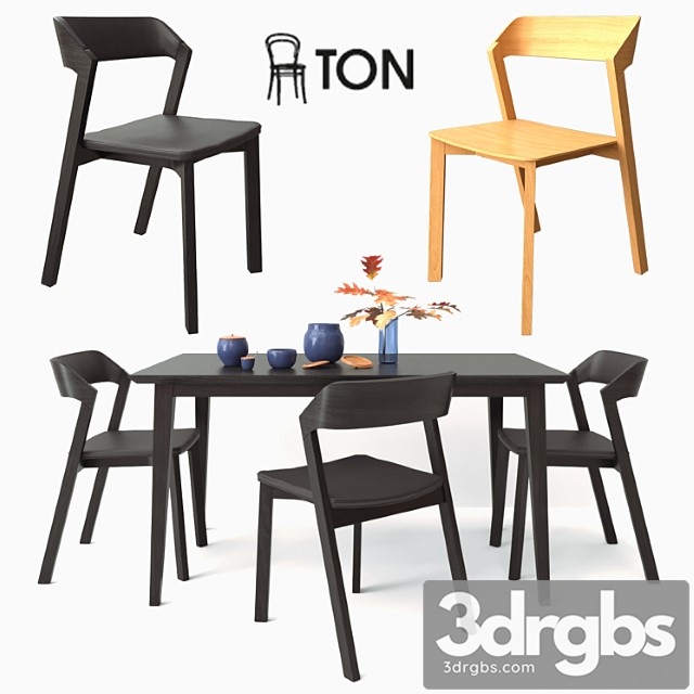 Ton merano chair and jutland table 2 3dsmax Download - thumbnail 1