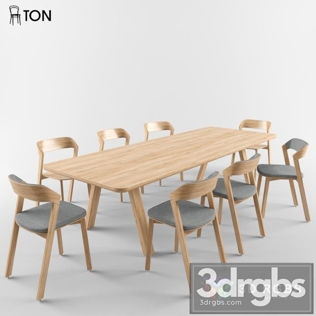 Ton Merano Chair Table Stelvio 3dsmax Download - thumbnail 1