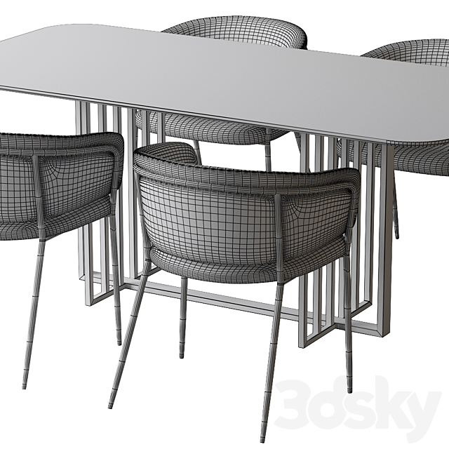 toon konnie dining set 3DS Max Model - thumbnail 3