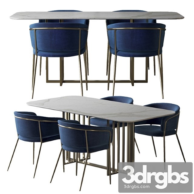 Toon Konnie Dining Set 3dsmax Download - thumbnail 1