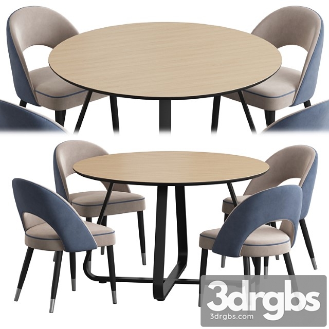 Toronto Table Holly Chair Dining Set 3dsmax Download - thumbnail 1