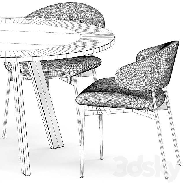 TOSH TABLE and LUZ CHAIR by more 3DS Max Model - thumbnail 5