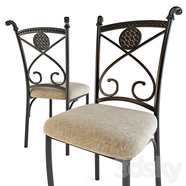 Traditional style dining table set 3DS Max Model - thumbnail 2