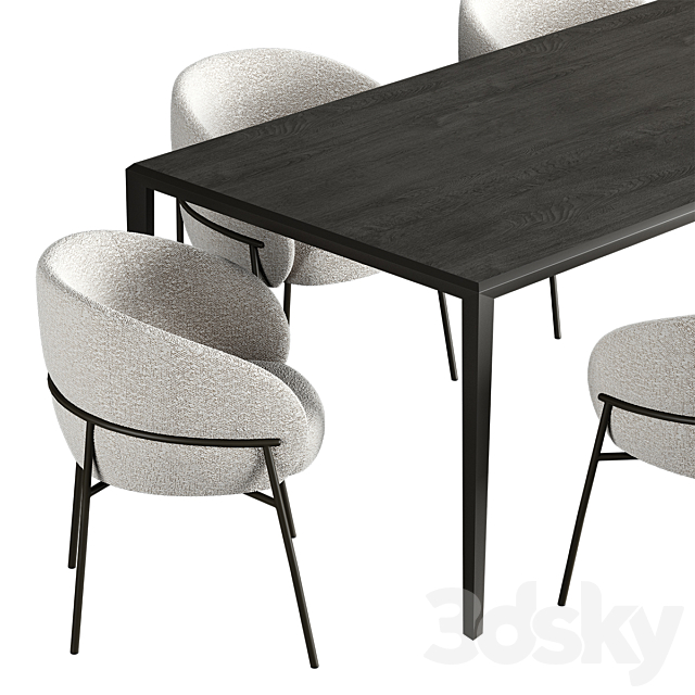 TRIA Table RIMO Chair 3DSMax File - thumbnail 3