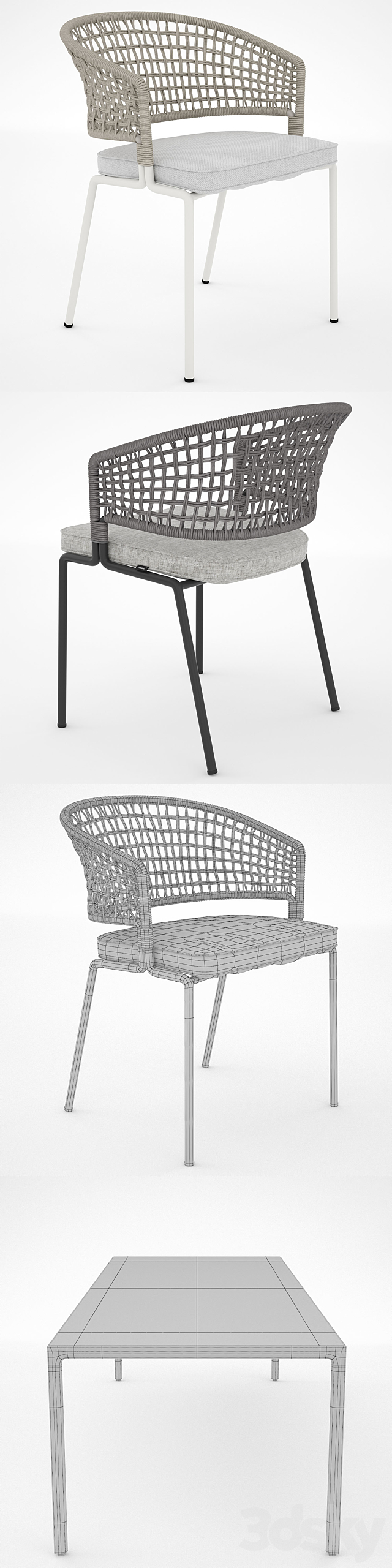 TRIBU Contour Armchair and ILLUM table 3DSMax File - thumbnail 3