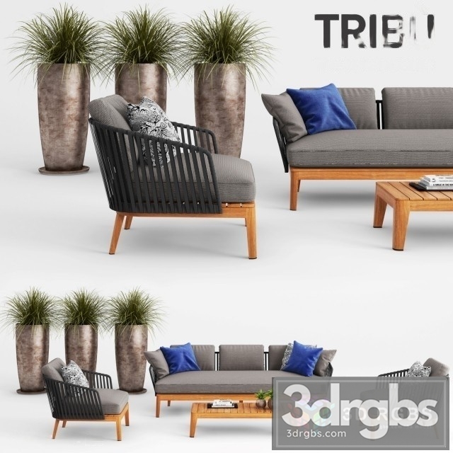 Tribu Mood Sofa Club Chair 3dsmax Download - thumbnail 1