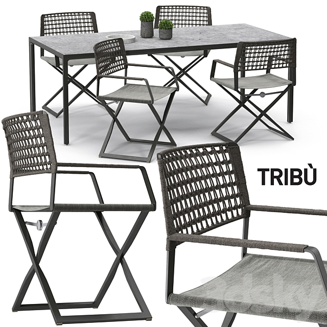 Tribu Regista chair set 01 3DSMax File - thumbnail 1