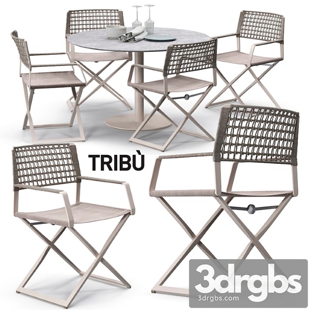 Tribu regista chair set 02 2 3dsmax Download - thumbnail 1