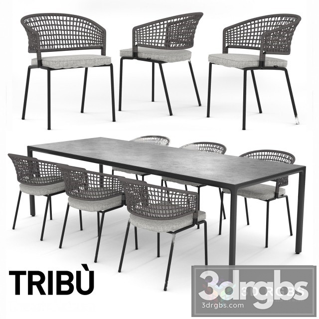 Tribu Table and Chair 3dsmax Download - thumbnail 1