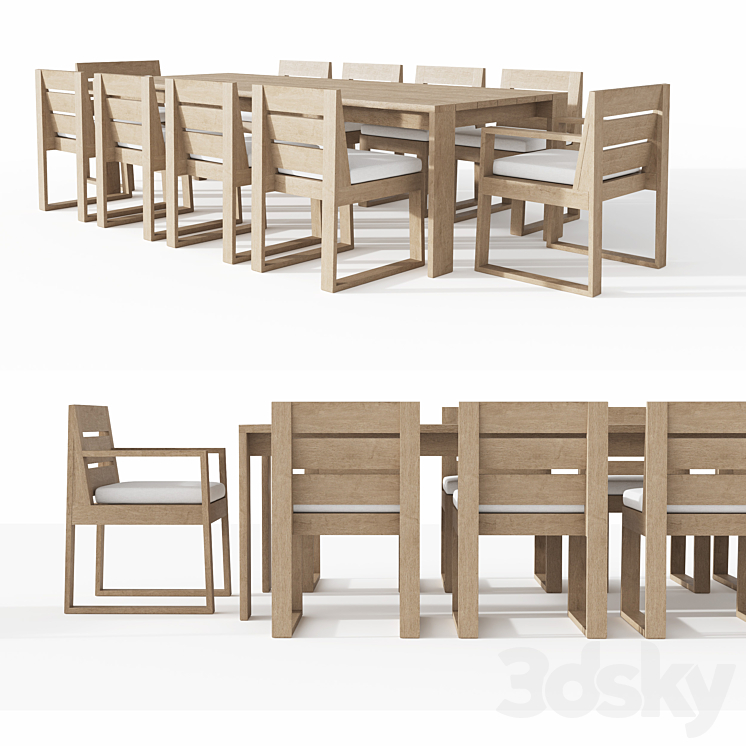 TROPEA DINING TABLE 3DS Max Model - thumbnail 3