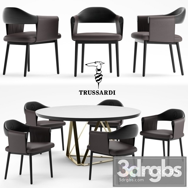 Trussardi Casa Larzia Chair 3dsmax Download - thumbnail 1