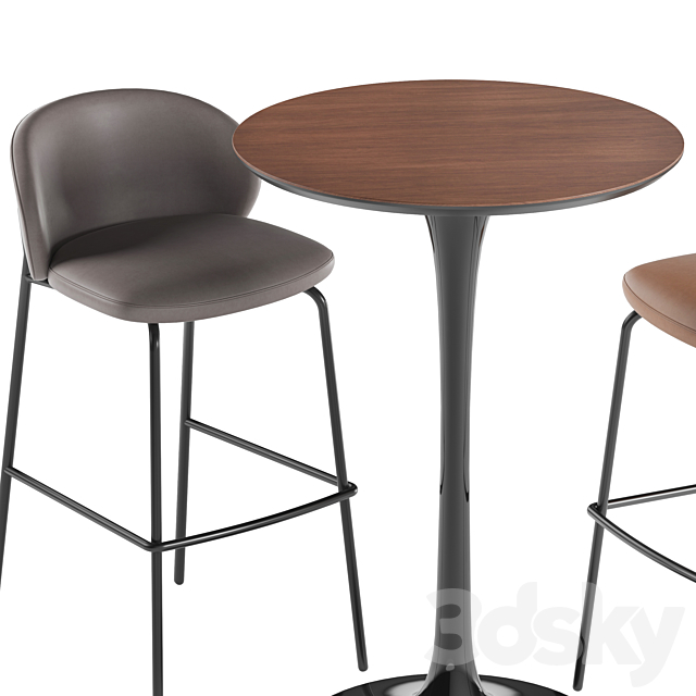 Tulip princeton barstool boconcept 3DS Max Model - thumbnail 2