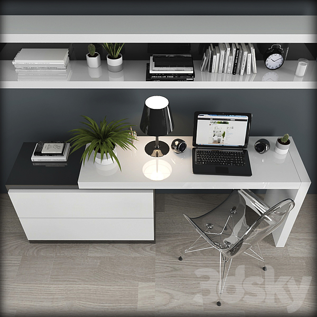 TV stand set 07 3DSMax File - thumbnail 2