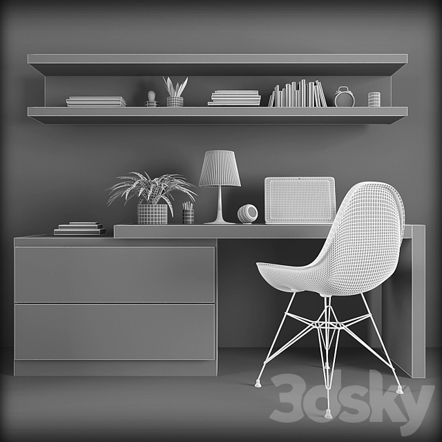 TV stand set 07 3DSMax File - thumbnail 3