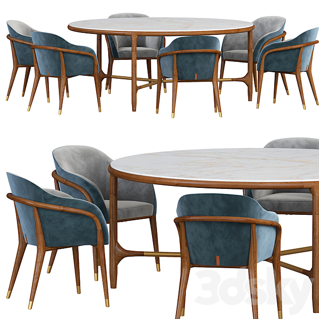 ulivi Melodie dining chair 3DSMax File - thumbnail 2