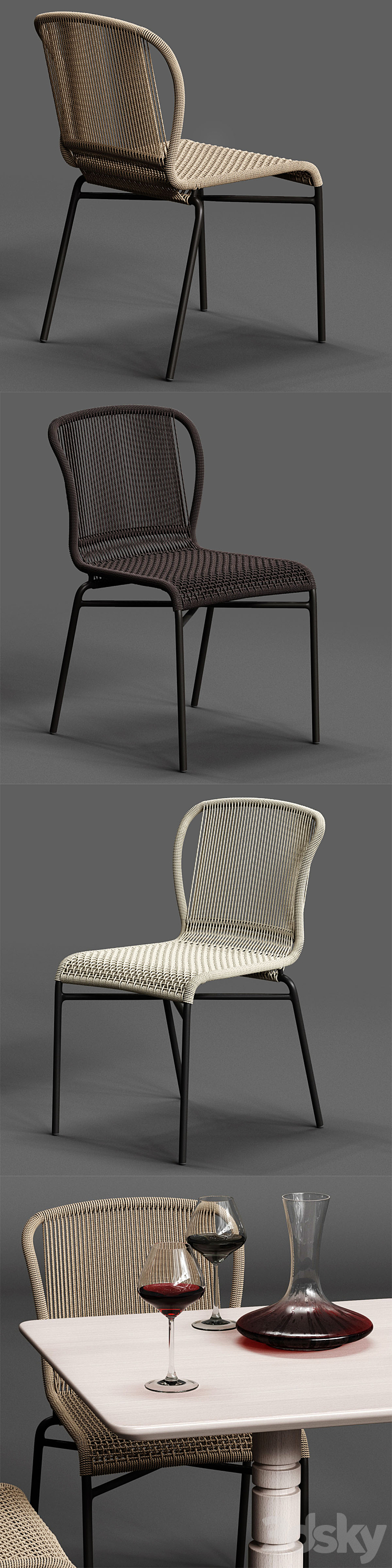 Varaschin CRICKET Chair 3DS Max - thumbnail 2