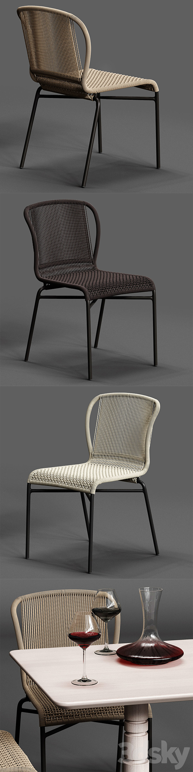 Varaschin CRICKET Chair 3DS Max Model - thumbnail 2