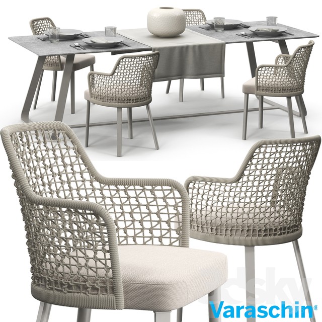 Varaschin Emma chair set 3DS Max - thumbnail 3