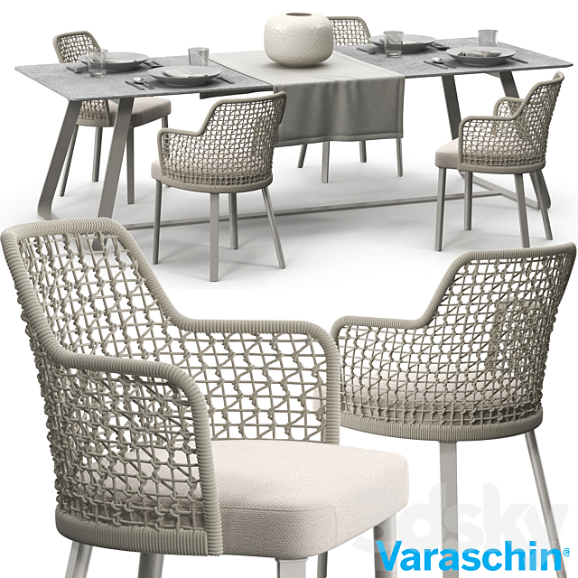 Varaschin Emma chair set 3DSMax File - thumbnail 1