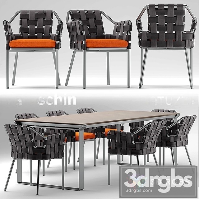 Varaschin Table and Chair 3dsmax Download - thumbnail 1