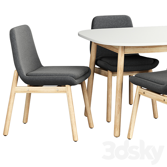 VEDBO WEDBU IKEA M Table Chair 3DSMax File - thumbnail 3