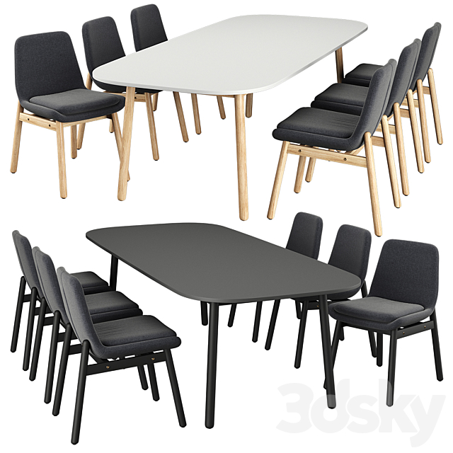 Vedbo Wedbu Ikea S Table Chair 3DSMax File - thumbnail 2